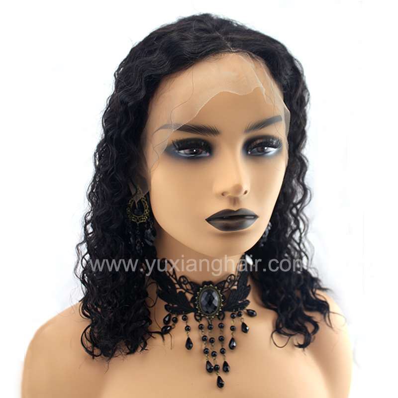 14inch deep wave full lace wig
