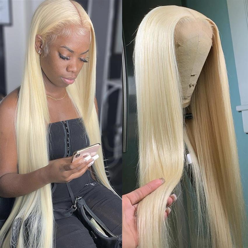 13x4 lace wig white color straight