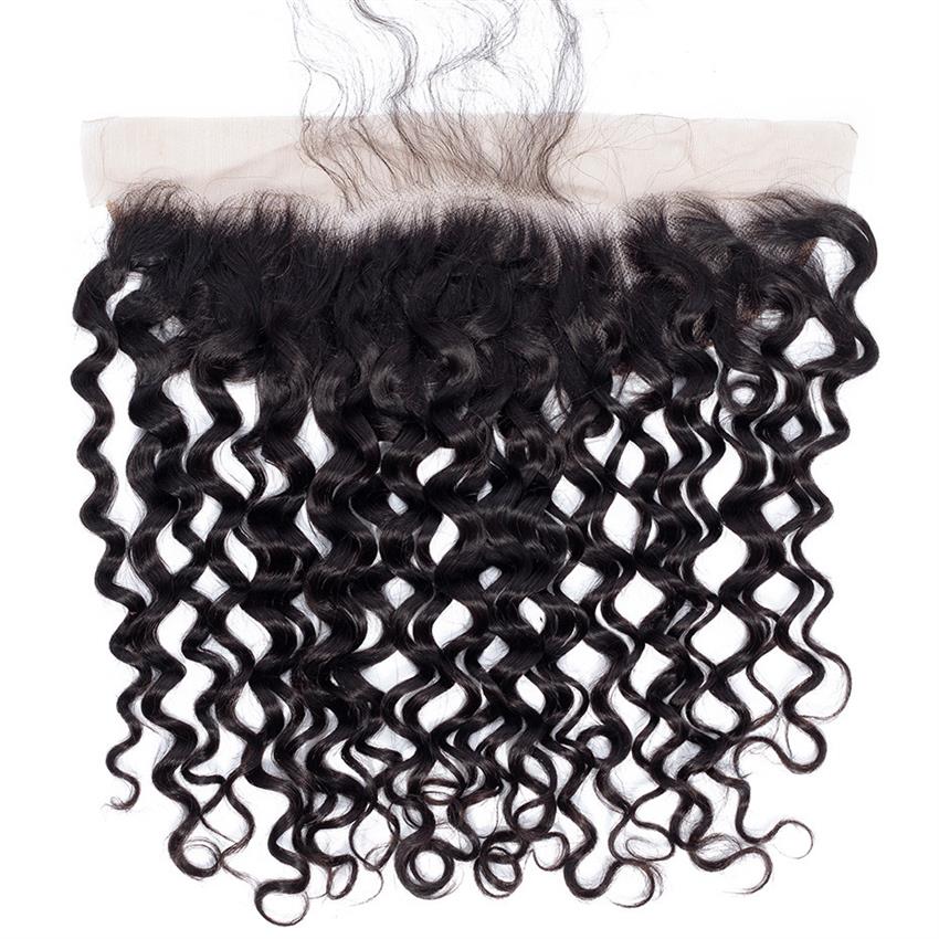 13x4 lace frontal water wave natural color