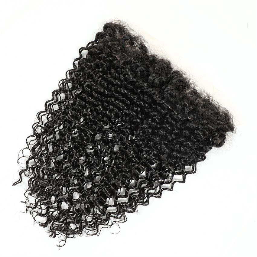 13x4 lace frontal deep wave natural color