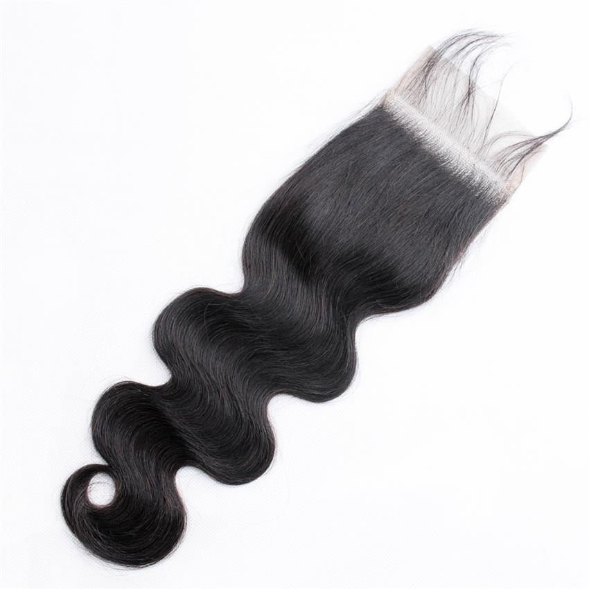 4x4 lace closure body wave natural color