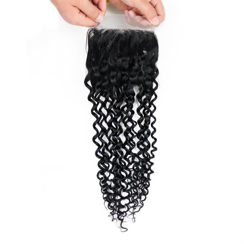 4x4 lace closure water wave natural color