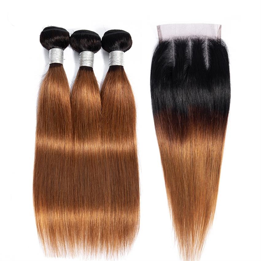 peruvian hair ombre two tone T1B 30  straight