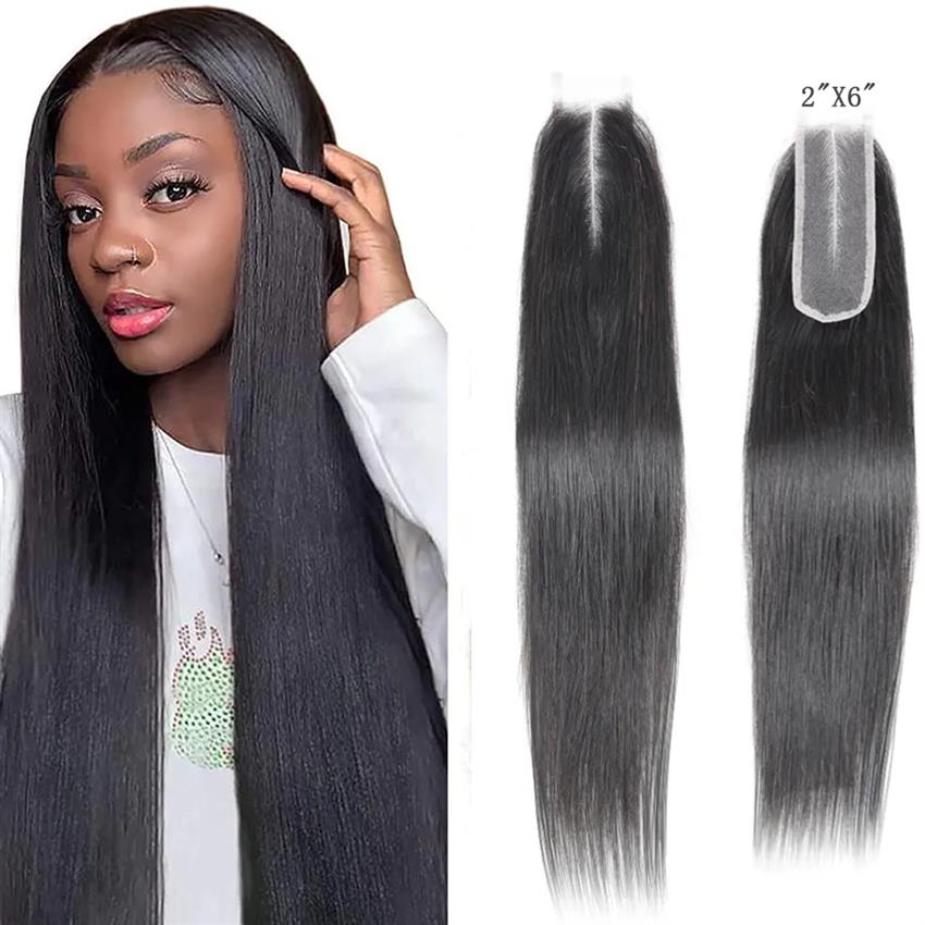 2X6 lace Closures straight natural color